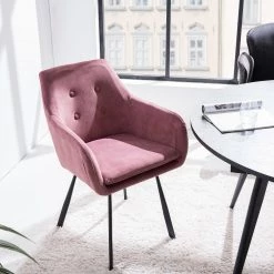 Ars manufacti Chaise à accoudoirs Yuna - Rose vieilli -Chaises Soldes 2022 1000269994 220615 021 MOOD DETAILS P000000001000269994 mood