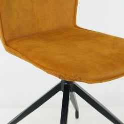 Ars manufacti Chaises capitonnées Yves (lot de 2) - Ocre -Chaises Soldes 2022 1000270000 220506 055 DETAILS P000000001000270000