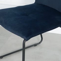 Ars manufacti Chaises capitonnées Veera (lot de 2) - Bleu nuit -Chaises Soldes 2022 1000270012 220506 060 DETAILS P000000001000270012