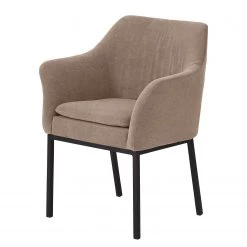 Mayer Sitzmöbel Chaise à accoudoirs myJARI I - Tissage à plat - Beige vieilli