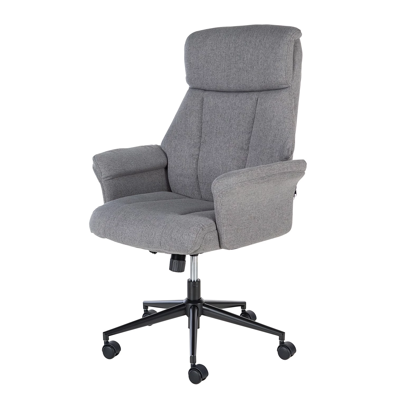 Furnitive Chaise de bureau Barking - (avec fonction massage) - Tissage à plat / Métal - Gris / Noir 3 Furnitive Chaise de bureau Barking - (avec fonction massage) - Tissage à plat / Métal - Gris / Noir