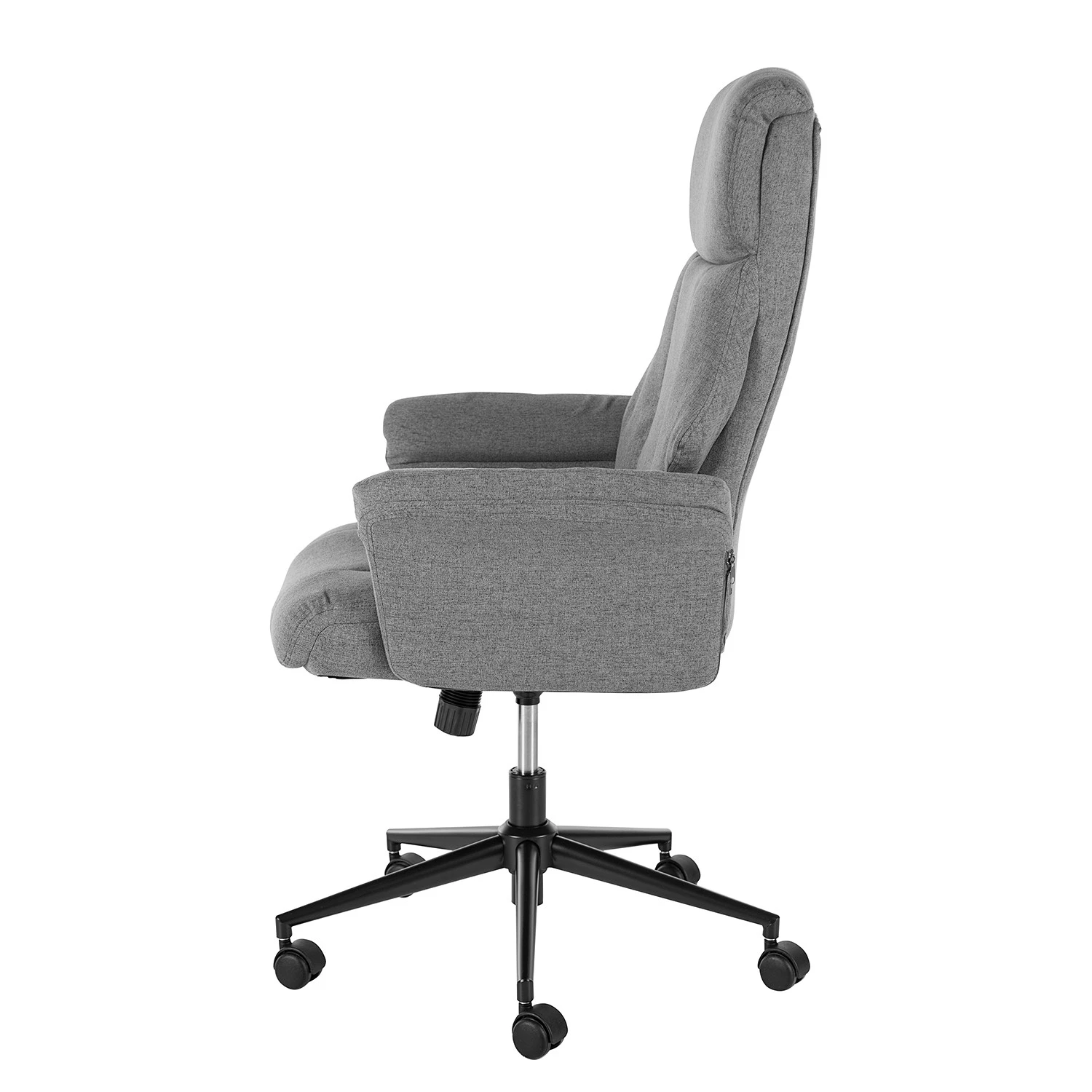 Furnitive Chaise de bureau Barking - (avec fonction massage) - Tissage à plat / Métal - Gris / Noir 6 Furnitive Chaise de bureau Barking - (avec fonction massage) - Tissage à plat / Métal - Gris / Noir – Image 4