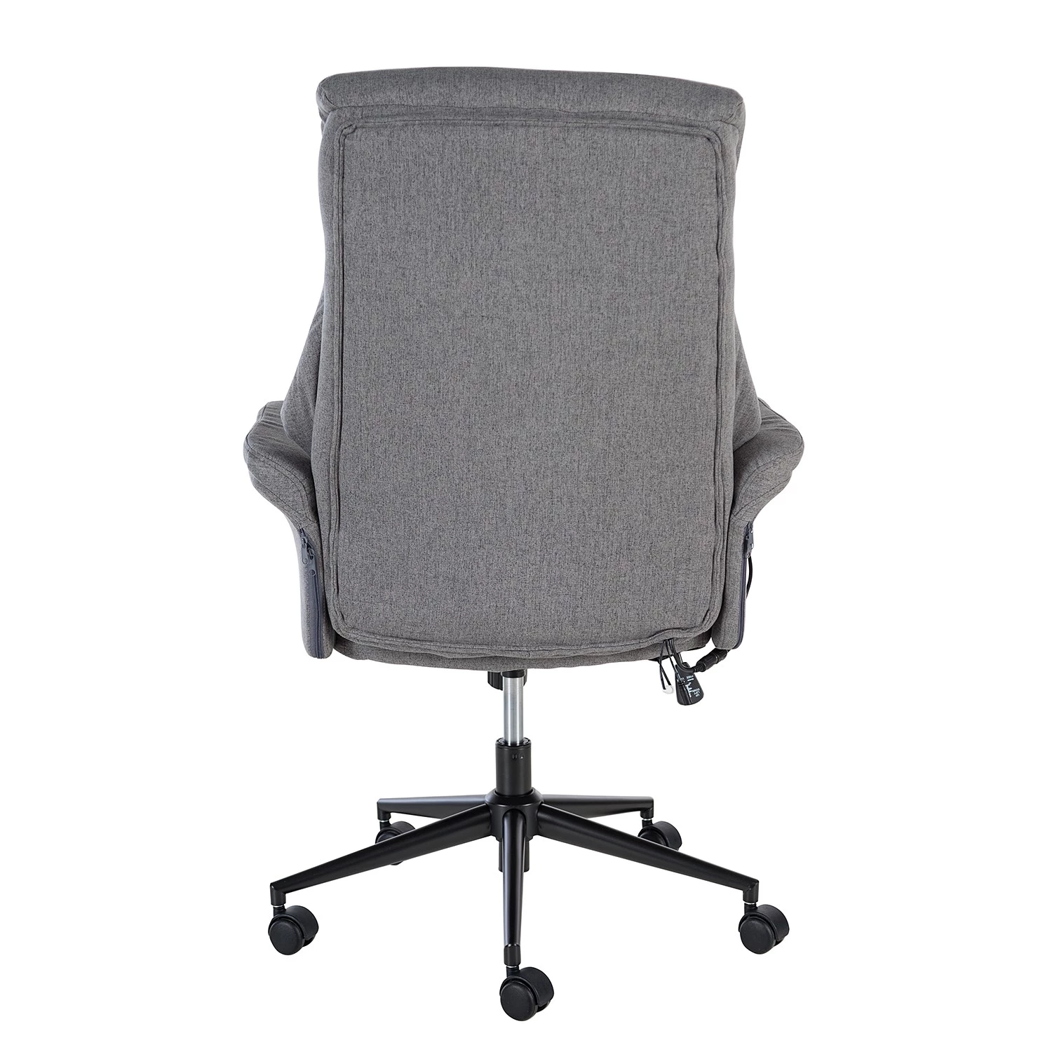 Furnitive Chaise de bureau Barking - (avec fonction massage) - Tissage à plat / Métal - Gris / Noir 8 Furnitive Chaise de bureau Barking - (avec fonction massage) - Tissage à plat / Métal - Gris / Noir – Image 6