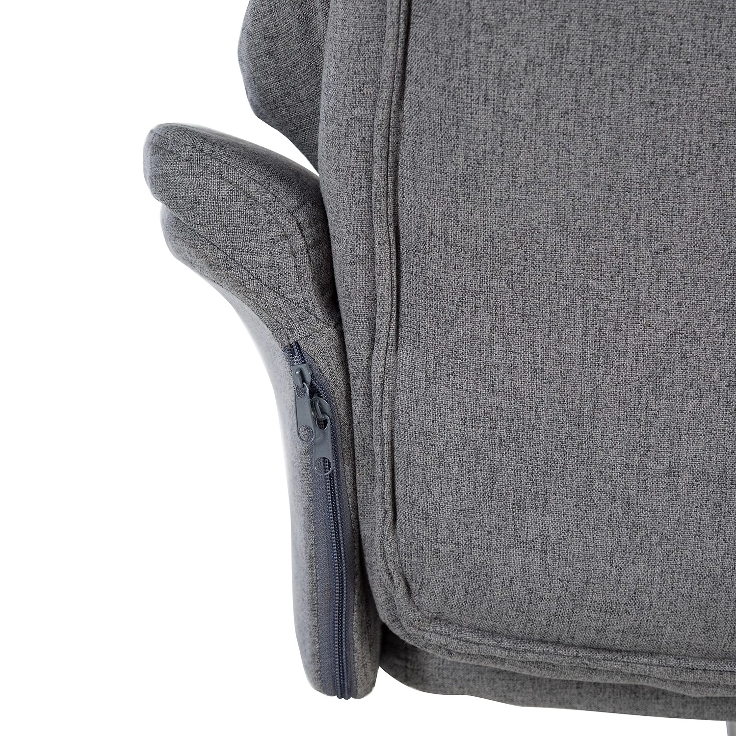 Furnitive Chaise de bureau Barking - (avec fonction massage) - Tissage à plat / Métal - Gris / Noir 11 Furnitive Chaise de bureau Barking - (avec fonction massage) - Tissage à plat / Métal - Gris / Noir – Image 9