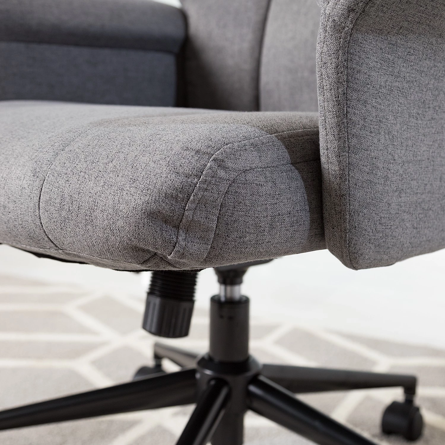 Furnitive Chaise de bureau Barking - (avec fonction massage) - Tissage à plat / Métal - Gris / Noir 17 Furnitive Chaise de bureau Barking - (avec fonction massage) - Tissage à plat / Métal - Gris / Noir – Image 15