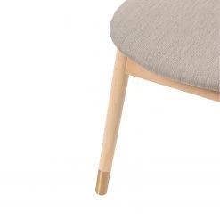 Studio Copenhagen Chaises Coy (lot de 2) - Rotin et tissu / Hêtre massif - Cappuccino -Chaises Soldes 2022 1000273456 220420 055 DETAILS P000000001000273456