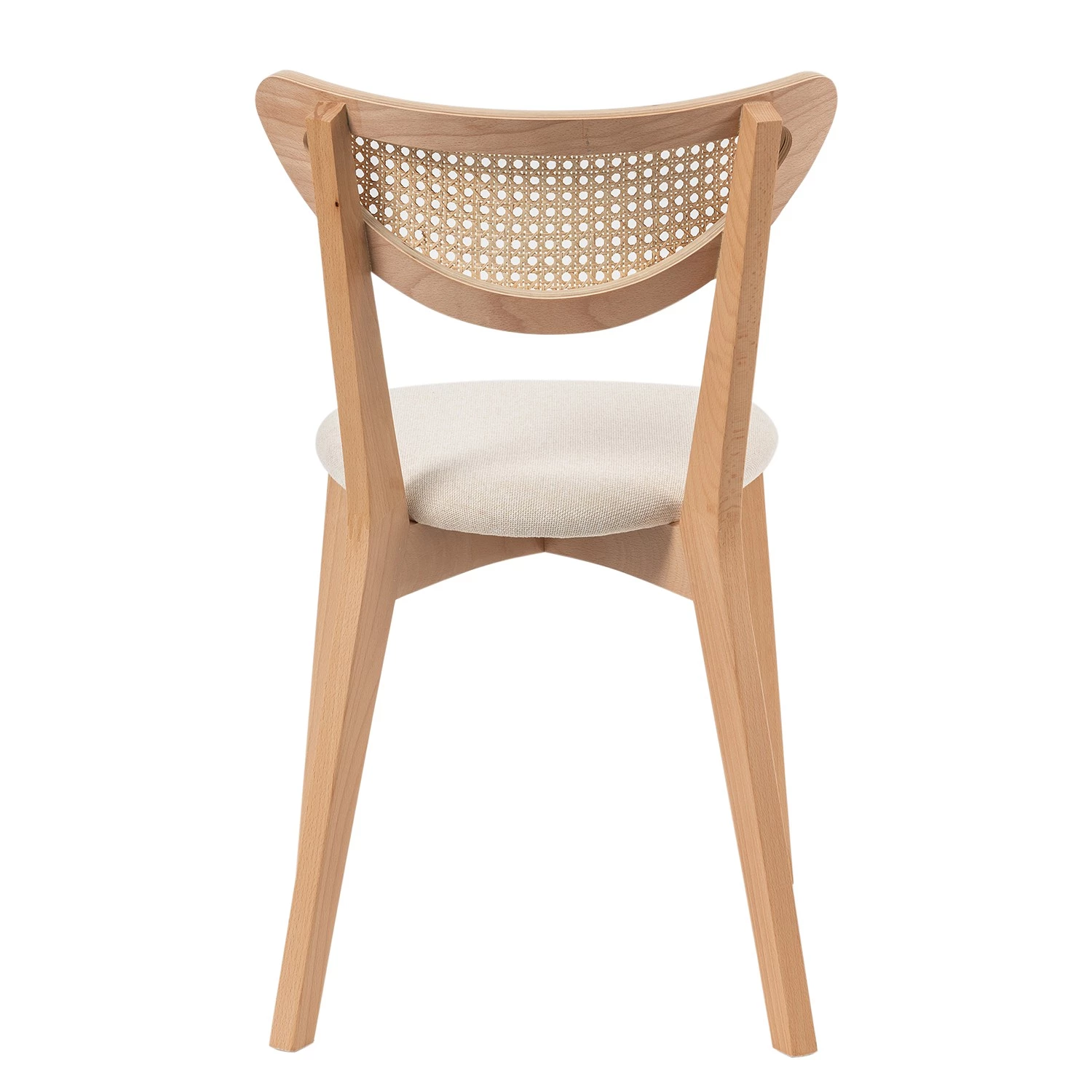 Studio Copenhagen Chaises Danny (lot de 2) - Rotin et tissu / Hêtre massif - Rotin et crème / Hêtre 8 Studio Copenhagen Chaises Danny (lot de 2) - Rotin et tissu / Hêtre massif - Rotin et crème / Hêtre – Image 6