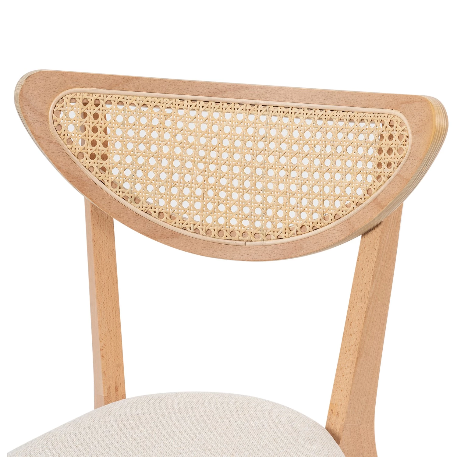 Studio Copenhagen Chaises Danny (lot de 2) - Rotin et tissu / Hêtre massif - Rotin et crème / Hêtre 9 Studio Copenhagen Chaises Danny (lot de 2) - Rotin et tissu / Hêtre massif - Rotin et crème / Hêtre – Image 7