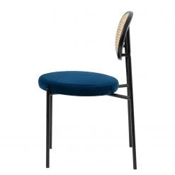 Studio Copenhagen Chaises Davie (lot de 2) - Rotin et tissu / Métal - Bleu -Chaises Soldes 2022 1000273462 220420 035 DETAILS P000000001000273462