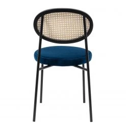 Studio Copenhagen Chaises Davie (lot de 2) - Rotin et tissu / Métal - Bleu -Chaises Soldes 2022 1000273462 220420 040 DETAILS P000000001000273462