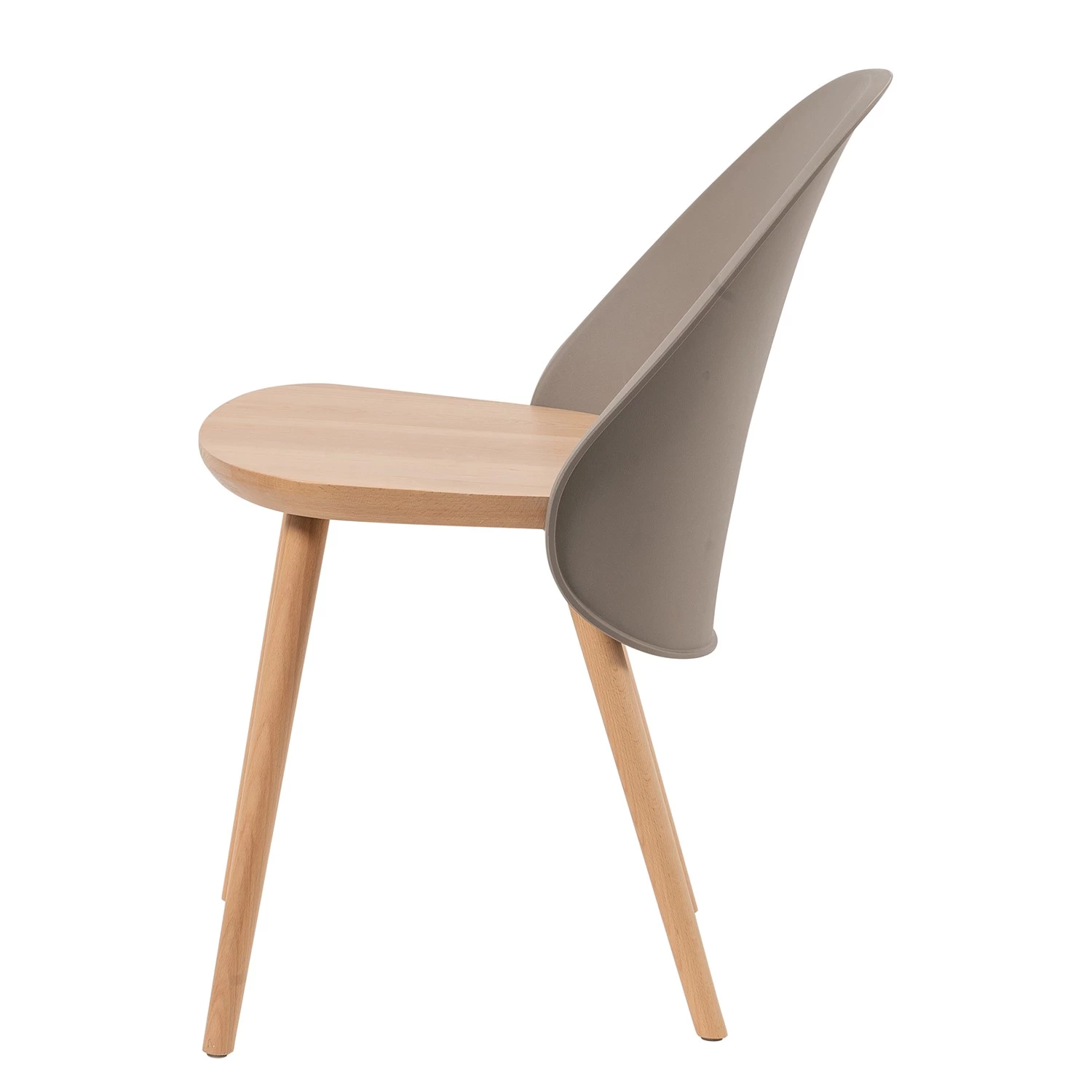 Mørteens Chaises Doon (lot de 2) - Matière plastique / Hêtre massif - Taupe / Hêtre 7 Mørteens Chaises Doon (lot de 2) - Matière plastique / Hêtre massif - Taupe / Hêtre – Image 5