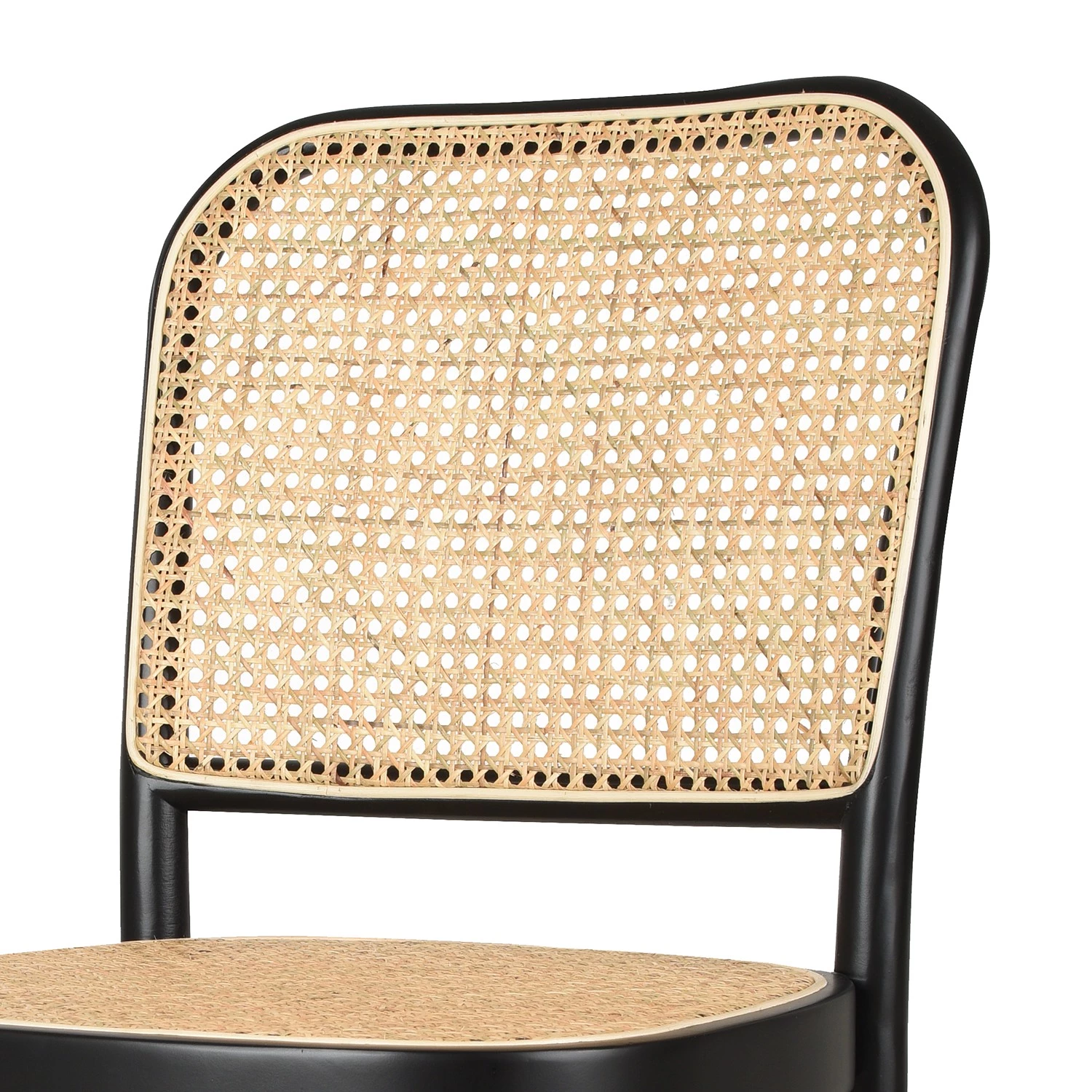 Studio Copenhagen Chaises Daru (lot de 2) - Rotin / Hêtre massif - Rotin / Noir 7 Studio Copenhagen Chaises Daru (lot de 2) - Rotin / Hêtre massif - Rotin / Noir – Image 5