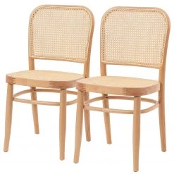 Studio Copenhagen Chaises Sawl I (lot de 2) - Rotin / Hêtre massif - Rotin / Hêtre