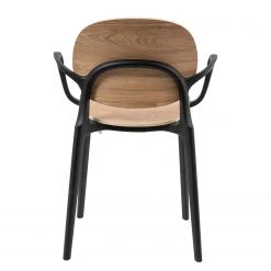 Studio Copenhagen Chaises à accoudoirs Day (lot de 2) - Contreplaqué / Matière plastique - Imitation chêne / Noir 25 Studio Copenhagen Chaises à accoudoirs Day (lot de 2) - Contreplaqué / Matière plastique - Imitation chêne / Noir -Chaises Soldes 2022 1000273479 220420 040 DETAILS P000000001000273479