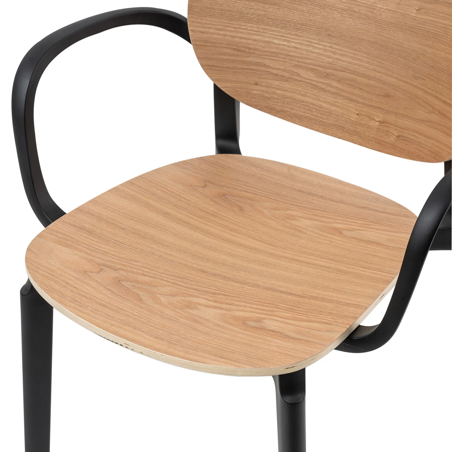 Studio Copenhagen Chaises à accoudoirs Day (lot de 2) - Contreplaqué / Matière plastique - Imitation chêne / Noir 14 Studio Copenhagen Chaises à accoudoirs Day (lot de 2) - Contreplaqué / Matière plastique - Imitation chêne / Noir – Image 12