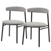 Studio Copenhagen Chaises Embi (lot de 2) - Tissu / Métal - Gris / Noir 2 Studio Copenhagen Chaises Embi (lot de 2) - Tissu / Métal - Gris / Noir -Chaises Soldes 2022 1000273482 220420 010 IMAGE P000000001000273482