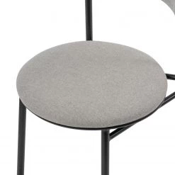 Studio Copenhagen Chaises Embi (lot de 2) - Tissu / Métal - Gris / Noir -Chaises Soldes 2022 1000273482 220420 050 DETAILS P000000001000273482