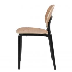 Studio Copenhagen Chaises Day (lot de 2) - Contreplaqué / Matière plastique - Imitation chêne / Noir -Chaises Soldes 2022 1000273483 220420 035 DETAILS P000000001000273483