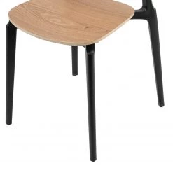 Studio Copenhagen Chaises Day (lot de 2) - Contreplaqué / Matière plastique - Imitation chêne / Noir -Chaises Soldes 2022 1000273483 220420 055 DETAILS P000000001000273483