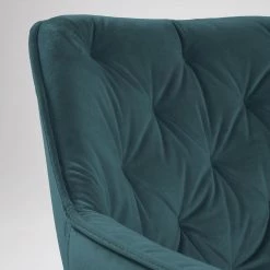 Jack & Alice Chaises à accoudoirs Kiana (lot de 2) - Velours / Acier - Bleu pétrole / Noir -Chaises Soldes 2022 1000274208 210618 10464100043 DETAILS P000000001000274208