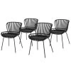 Mørteens Chaises Sakira (lot de 4) - Imitation cuir / Acier - Noir -Chaises Soldes 2022 1000274225 210916 07252000001 IMAGE P000000001000274225
