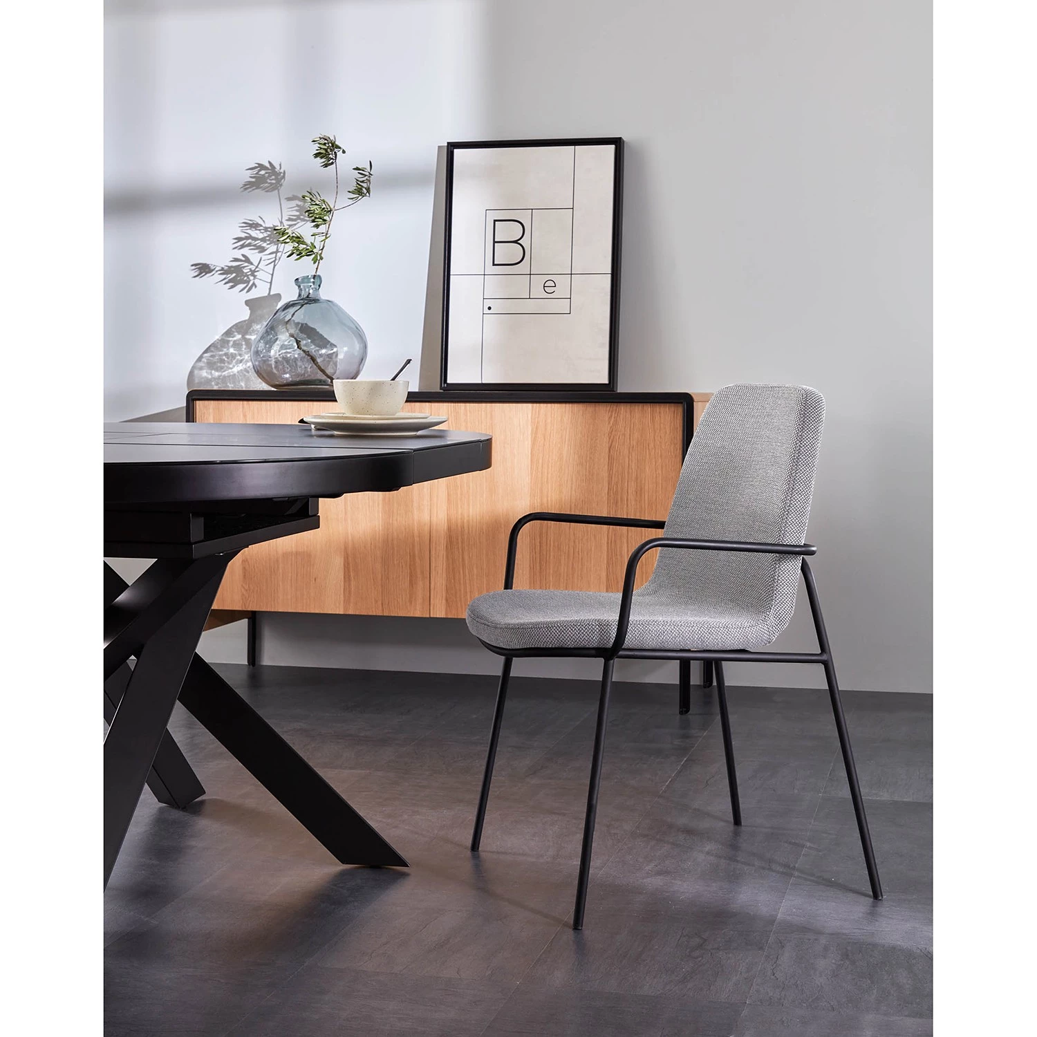 Fredriks Chaises à accoudoirs Gina (lot de 2) - Gris 6 Fredriks Chaises à accoudoirs Gina (lot de 2) - Gris – Image 4