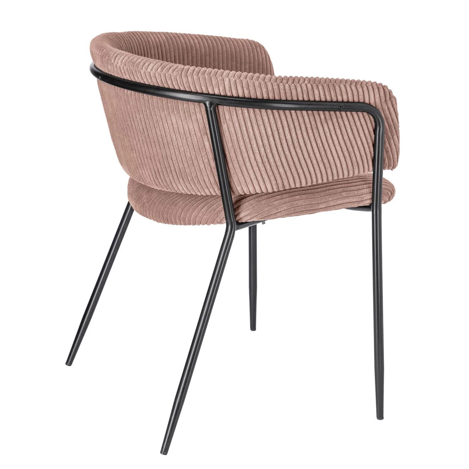 Jack & Alice Chaises accoudoirs Vilhena IV (lot de 2) - Velours côtelé - Rose vieilli 7 Jack & Alice Chaises accoudoirs Vilhena IV (lot de 2) - Velours côtelé - Rose vieilli – Image 5