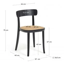 Mørteens Chaises Rom (lot de 2) - Noir -Chaises Soldes 2022 1000274247 210618 10464700368 SKETCH DETAILS P000000001000274247 sketch