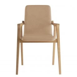 Norrwood Chaise à accoudoirs Toma - Tissu / Hêtre massif - Camel / Hêtre -Chaises Soldes 2022 1000274321 210709 14175800182 DETAILS P000000001000274321