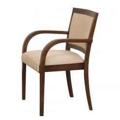 Norrwood Chaise à accoudoirs Prado - Tissu / Hêtre massif - Camel / Noyer -Chaises Soldes 2022 1000274342 210709 14181100310 DETAILS P000000001000274342