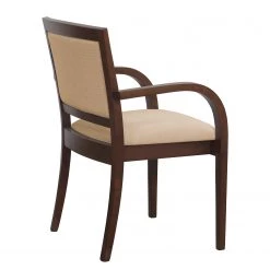 Norrwood Chaise à accoudoirs Prado - Tissu / Hêtre massif - Camel / Noyer -Chaises Soldes 2022 1000274342 210709 14181100311 DETAILS P000000001000274342