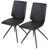 Loftscape Chaises Diva (Lot de 2) - Imitation cuir / Acier - Noir -Chaises Soldes 2022 1000274856 210629 14280700109 IMAGE P000000001000274856
