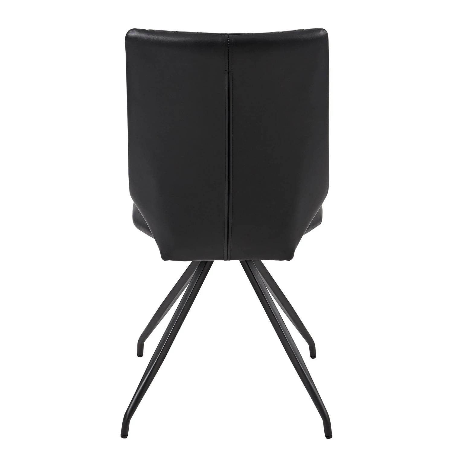 Loftscape Chaises Diva (Lot de 2) - Imitation cuir / Acier - Noir 7 Loftscape Chaises Diva (Lot de 2) - Imitation cuir / Acier - Noir – Image 5