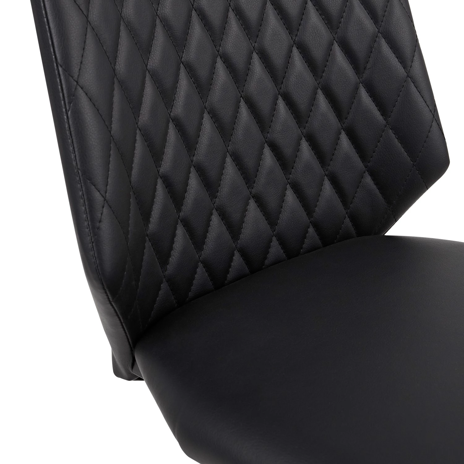 Loftscape Chaises Diva (Lot de 2) - Imitation cuir / Acier - Noir 8 Loftscape Chaises Diva (Lot de 2) - Imitation cuir / Acier - Noir – Image 6