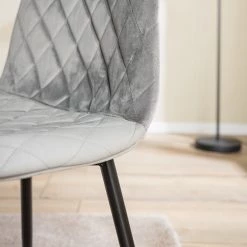 Ars manufacti Chaises capitonnées Trevo I (lot de 2) - Gris lumineux -Chaises Soldes 2022 1000274876 220517 030 DETAILS P000000001000274876