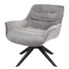 Ars manufacti Fauteuil relax Arca - Velours / Métal - Gris / Noir -Chaises Soldes 2022 1000274878 220818 010 IMAGE P000000001000274878