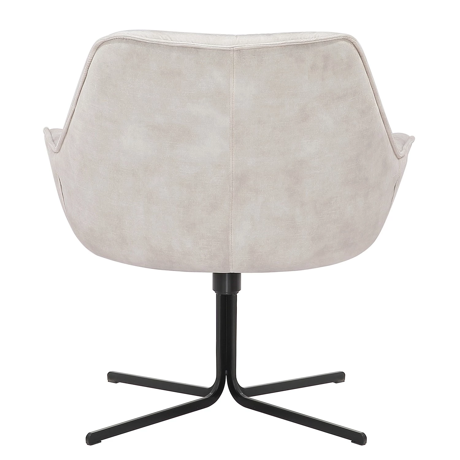 Ars manufacti Fauteuil relax Belton - Velours / Métal - Crème / Noir 6 Ars manufacti Fauteuil relax Belton - Velours / Métal - Crème / Noir – Image 4