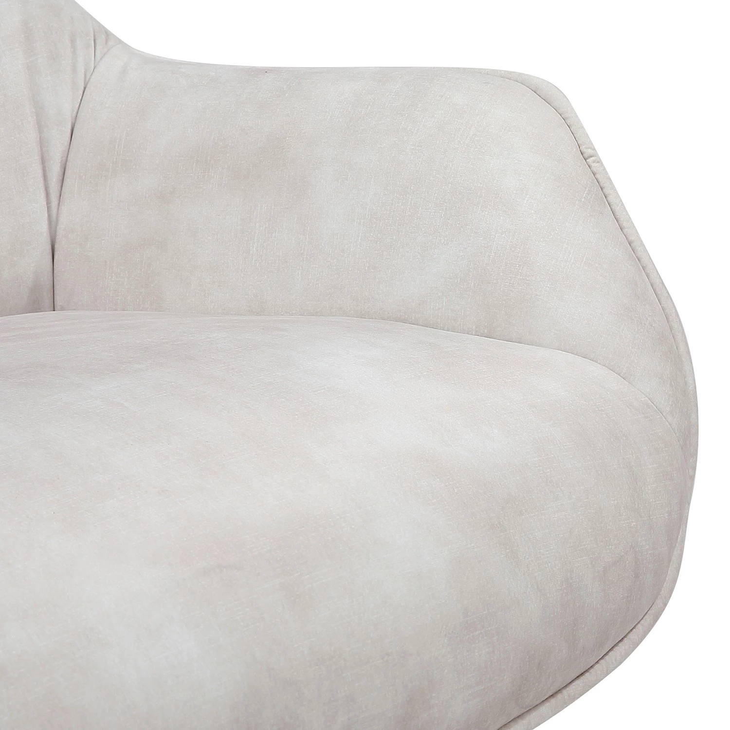 Ars manufacti Fauteuil relax Belton - Velours / Métal - Crème / Noir 8 Ars manufacti Fauteuil relax Belton - Velours / Métal - Crème / Noir – Image 6