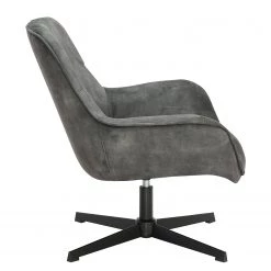 Ars manufacti Fauteuil relax Beloha - Velours / Métal - Gris vintage / Noir -Chaises Soldes 2022 1000274884 220107 103355000129 DETAILS P000000001000274884