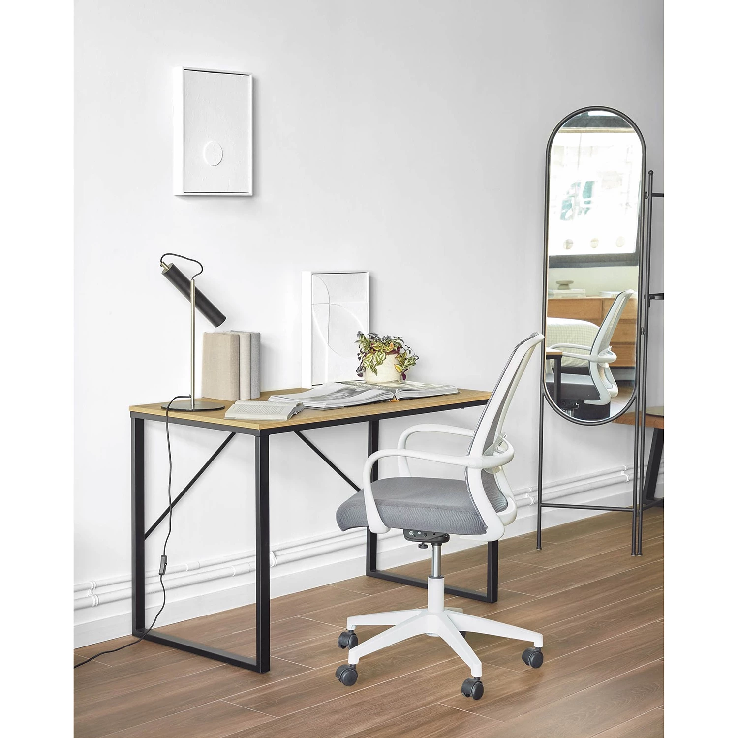 Fredriks Chaise de bureau Melby - Blanc gris 4 Fredriks Chaise de bureau Melby - Blanc gris – Image 2