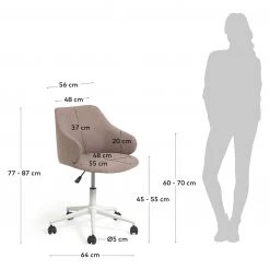 Fredriks Chaise de bureau Elana - Gris sable -Chaises Soldes 2022 1000274893 210623 13375900070 SKETCH DETAILS P000000001000274893 sketch