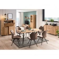 Red Living Chaise capitonnée Theres - Marron-noir - Lot de 2 -Chaises Soldes 2022 1000275550 210622 10223700002 MOOD DETAILS P000000001000275550 mood