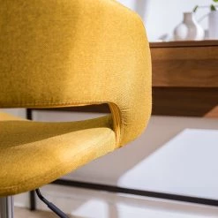 Mørteens Chaise de bureau Buggio - Tissu Cors: Jaune curry - Noir -Chaises Soldes 2022 1000277872 220520 030 DETAILS P000000001000277872