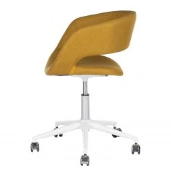 Mørteens Chaise de bureau Buggio - Tissu Cors: Jaune curry - Blanc -Chaises Soldes 2022 1000277884 220330 031 DETAILS P000000001000277884