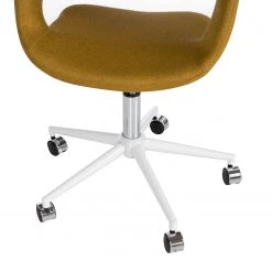 Mørteens Chaise de bureau Buggio - Tissu Cors: Jaune curry - Blanc -Chaises Soldes 2022 1000277884 220330 036 DETAILS P000000001000277884