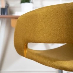 Mørteens Chaise de bureau Buggio - Tissu Cors: Jaune curry - Blanc -Chaises Soldes 2022 1000277884 220330 037 DETAILS P000000001000277884