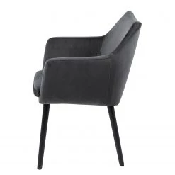 Mørteens Chaises à accoudoirs Nicholas V - Velours Kemi: Gris foncé - Lot de 2 -Chaises Soldes 2022 1000281670 210819 09170500032 DETAILS P000000001000281670