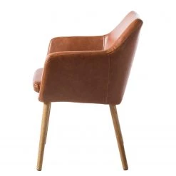 Mørteens Chaises à accoudoirs Nicholas XXL - Cuir synthétique Aken: Cognac vintage - Lot de 2 -Chaises Soldes 2022 1000281702 210819 09182300054 DETAILS P000000001000281702