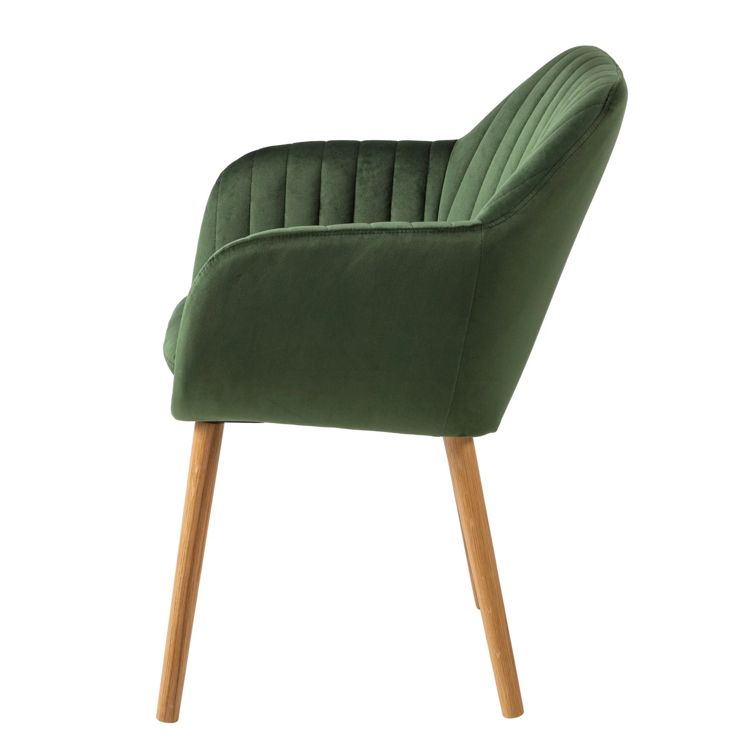 Mørteens Chaises à accoudoirs Tilanda - Tissu / Chêne massif - Velours Kemi: Vert foncé - Lot de 2 6 Mørteens Chaises à accoudoirs Tilanda - Tissu / Chêne massif - Velours Kemi: Vert foncé - Lot de 2 – Image 4