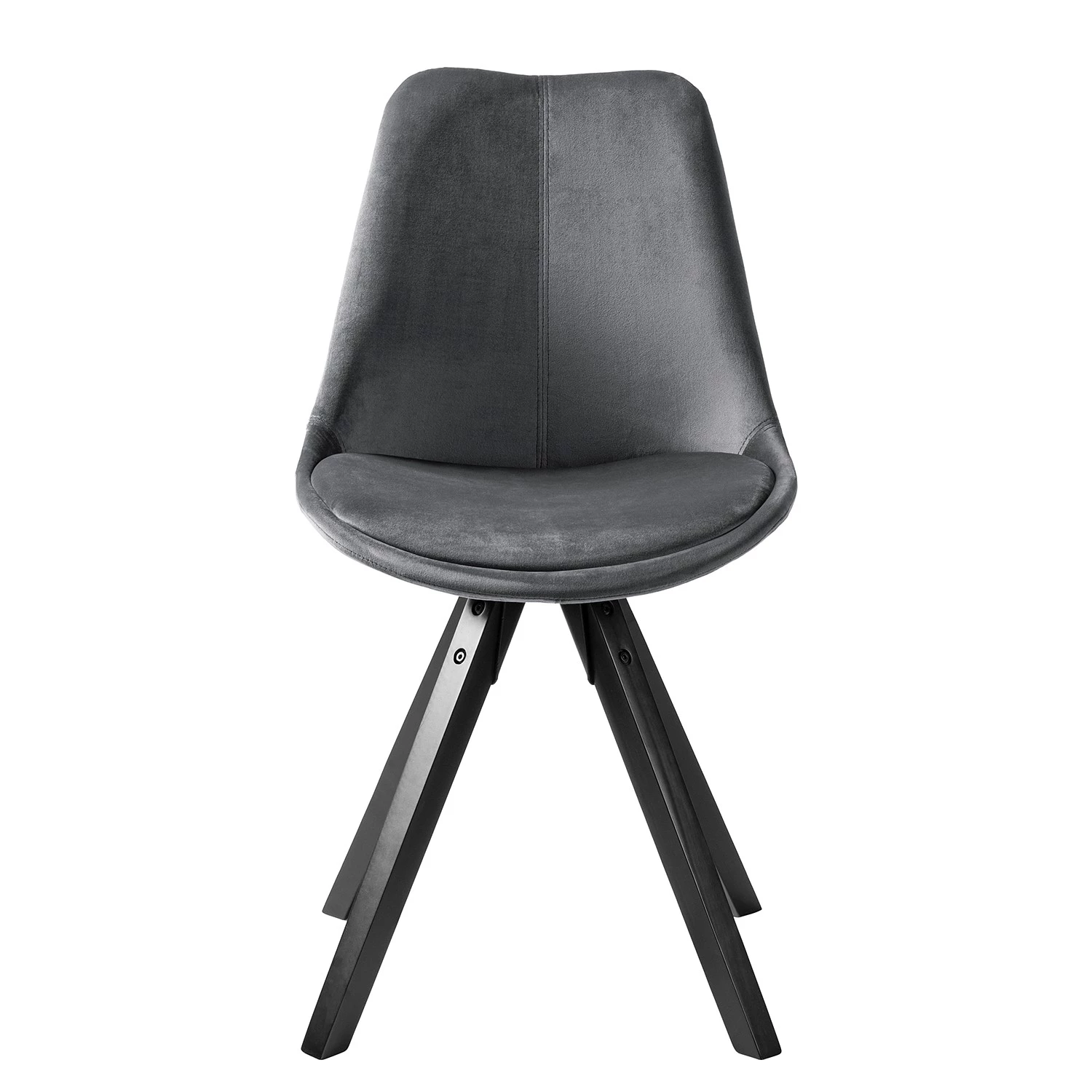 Mørteens Chaises capitonnées Aledas IV - Gris foncé - Noir - Lot de 4 5 Mørteens Chaises capitonnées Aledas IV - Gris foncé - Noir - Lot de 4 – Image 3